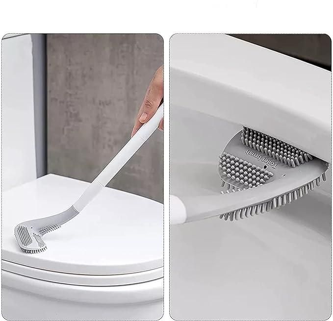 2-Pack Bendable Golf Toilet Bowl Cleaners – Silicone Brush with 360° Reach, Wall Mount Included