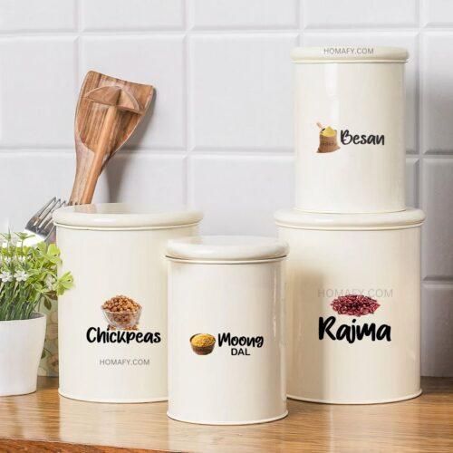Waterproof Kitchen Spice Jar Label Stickers – Set of 60 Durable Stickers