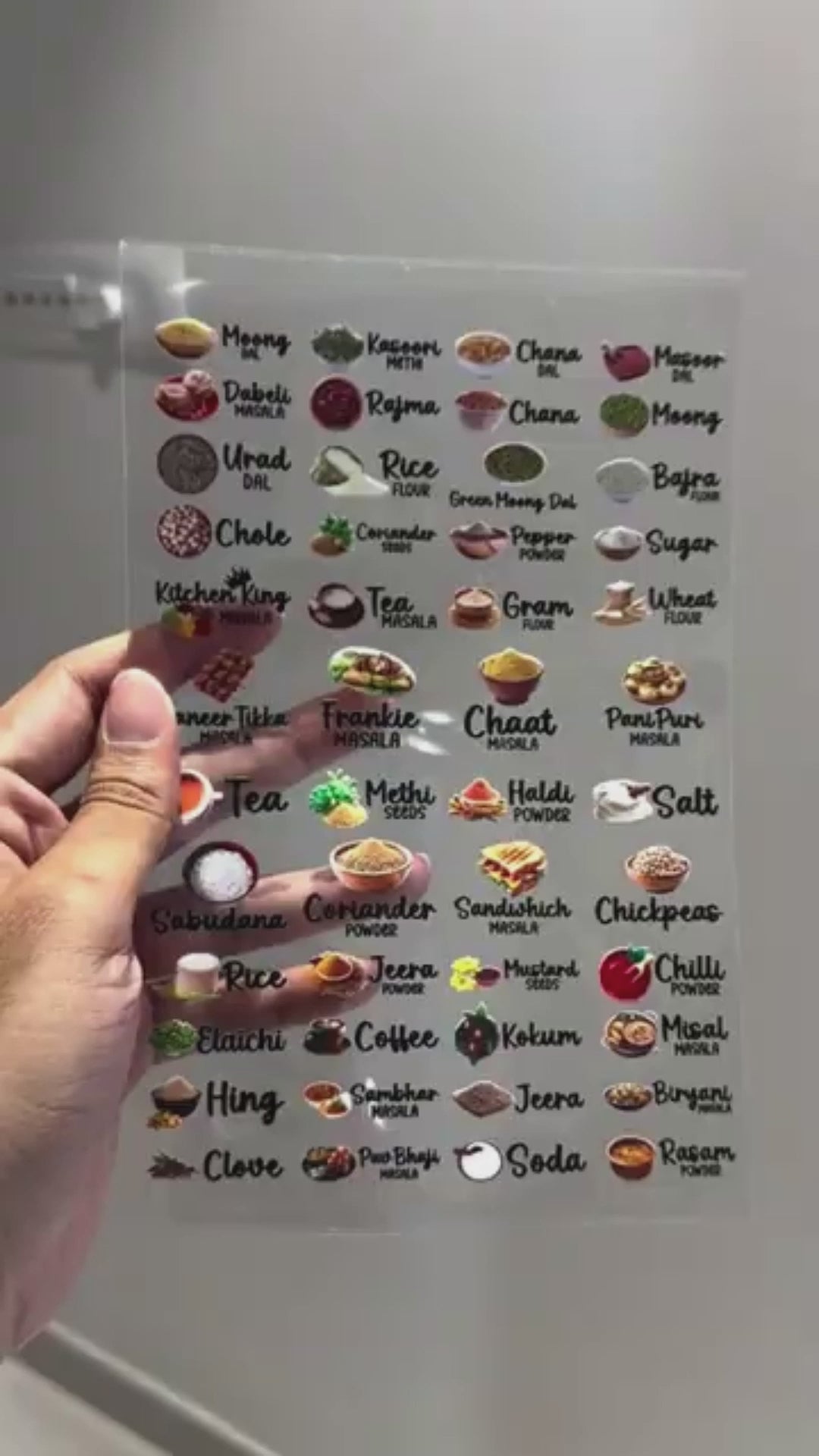 Waterproof Kitchen Spice Jar Label Stickers – Set of 60 Durable Stickers